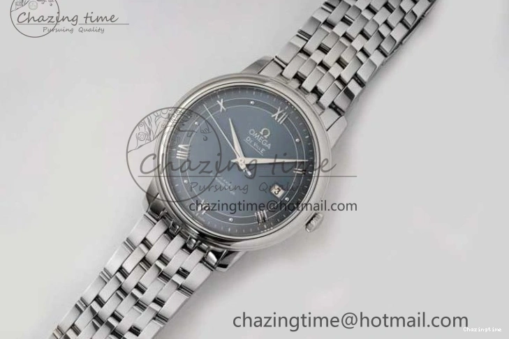 0301 De Ville SS DIWF 1:1 Best Edition Light Blue Dial SS Markers on SS Bracelet MIYOTA TopPick 7850